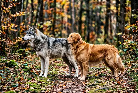 Wolf en golden retriever naast elkaar: hoe dicht staat je hond nog bij de wolf?