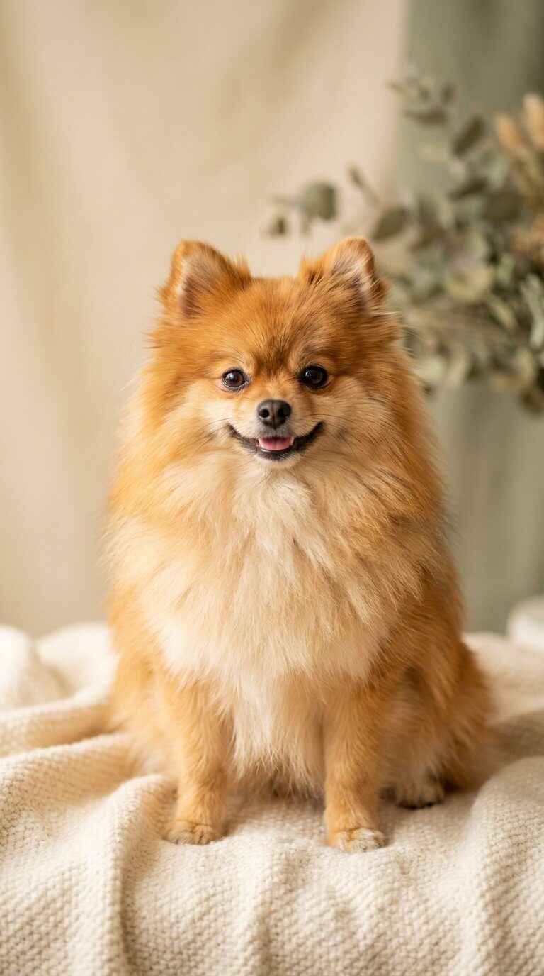 Fluffy oranje Pomeriaan met dubbele vacht